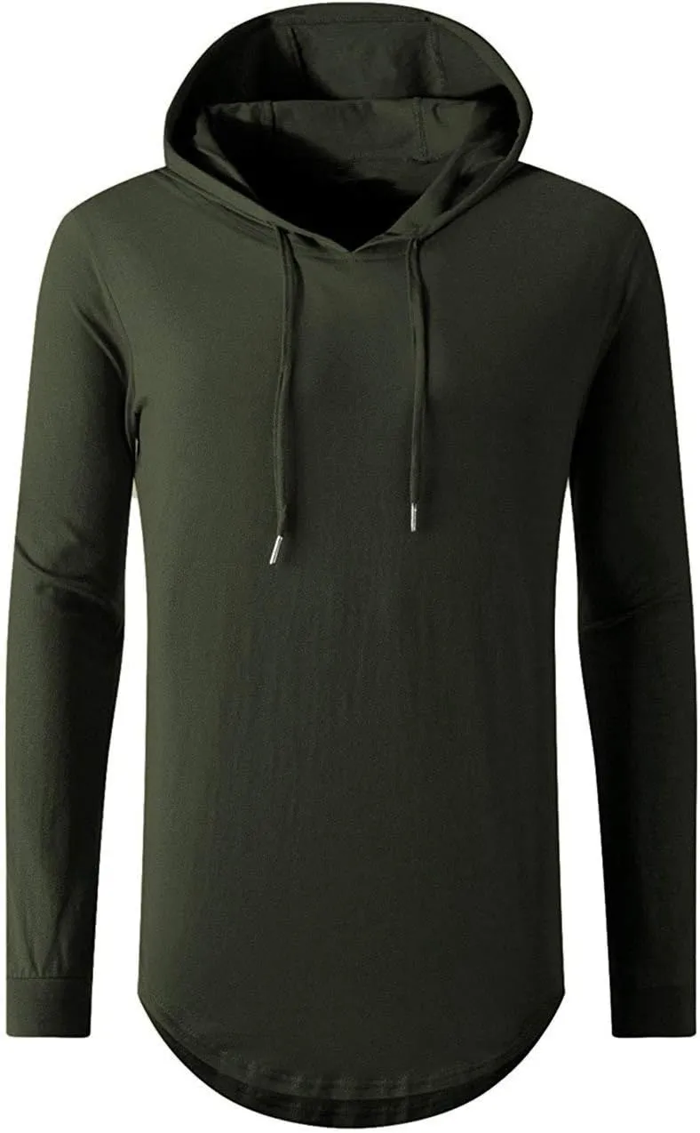 Aiyino Men's S-5X Long Sleeve Fashion Athletic Hoodies Sport Sweatshirt Hip Hop Pullover