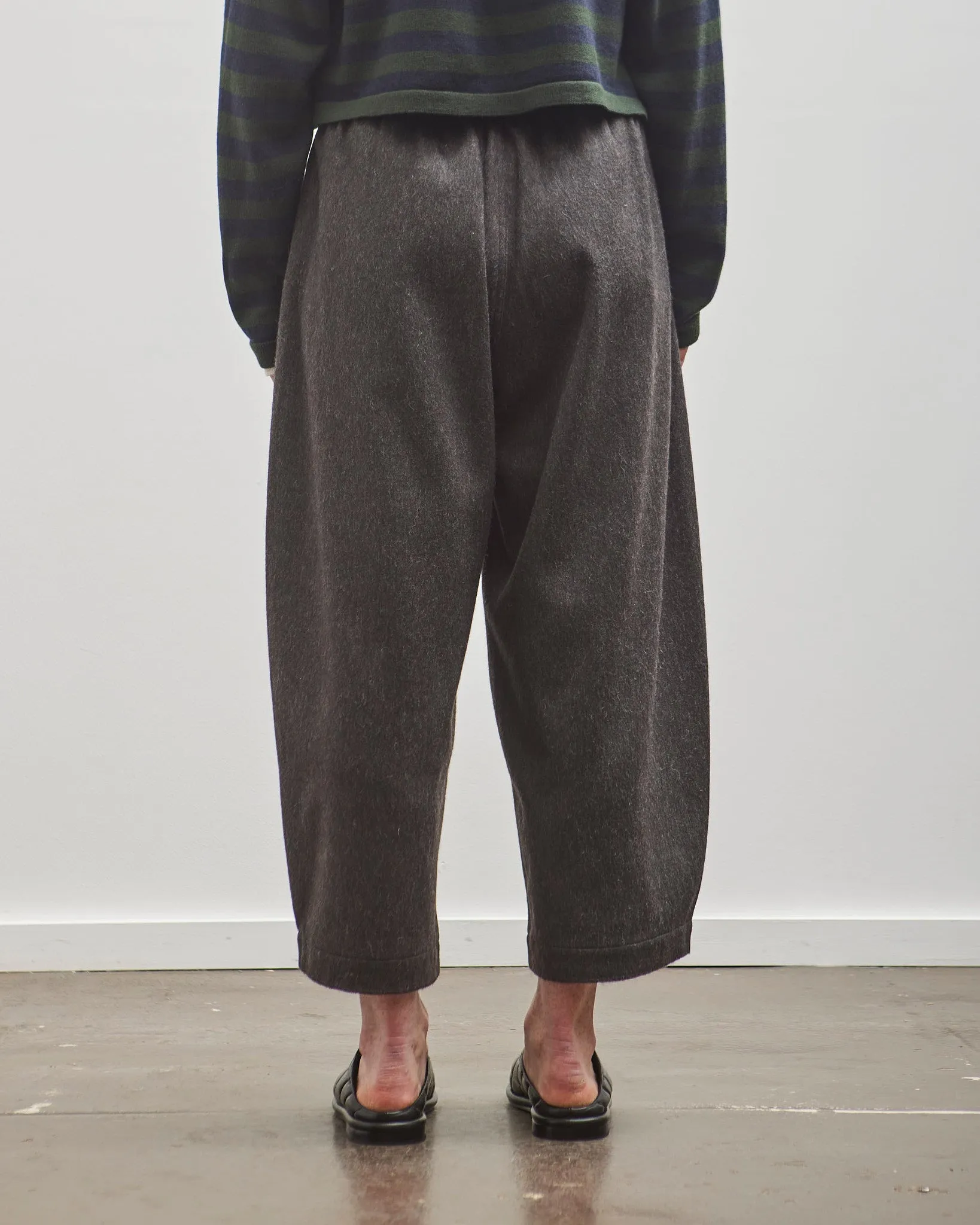 Cordera Wool Curved Leg Pants, Java