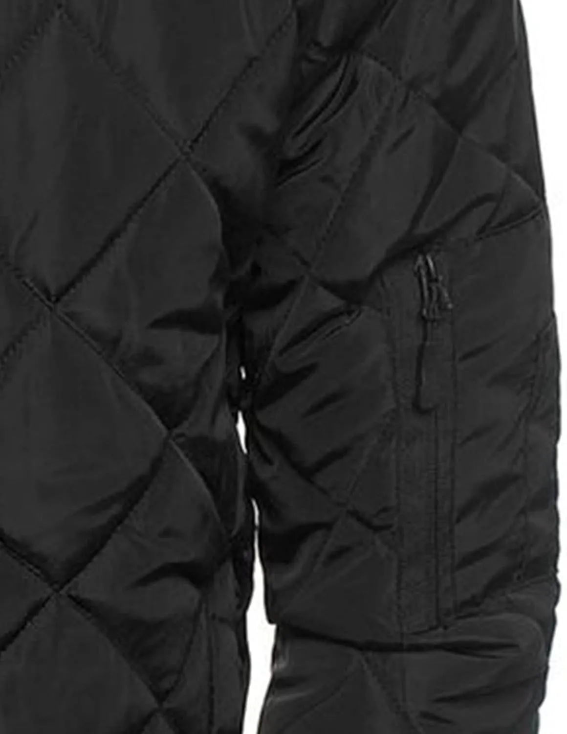 Maiyifu-GJ Men Flight Bomber Jackets Diamond Quilted Lightweight Varsity Jacket Full Zip Up Softshell Winter Warm Padded Coat
