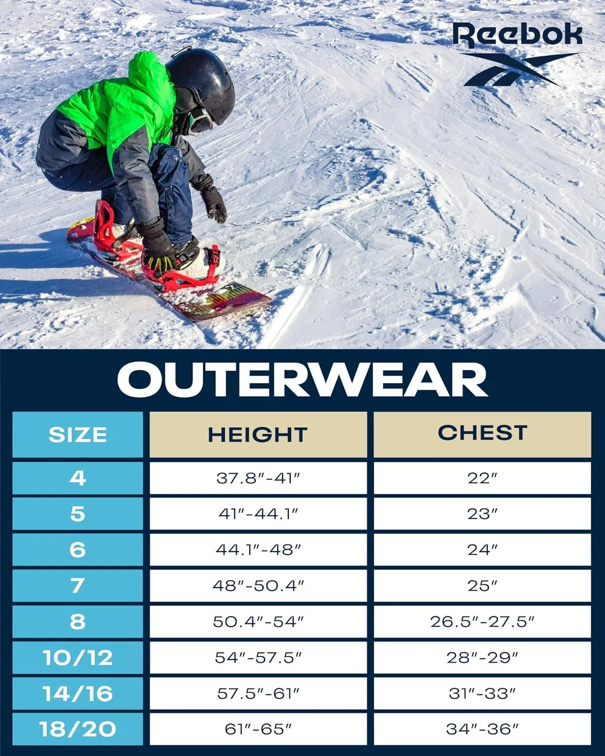 Reebok Boys Winter Coat - Heavyweight Quilted Puffer Snow Parka - Weather Resistant Ski Jacket for Boys (8-20)