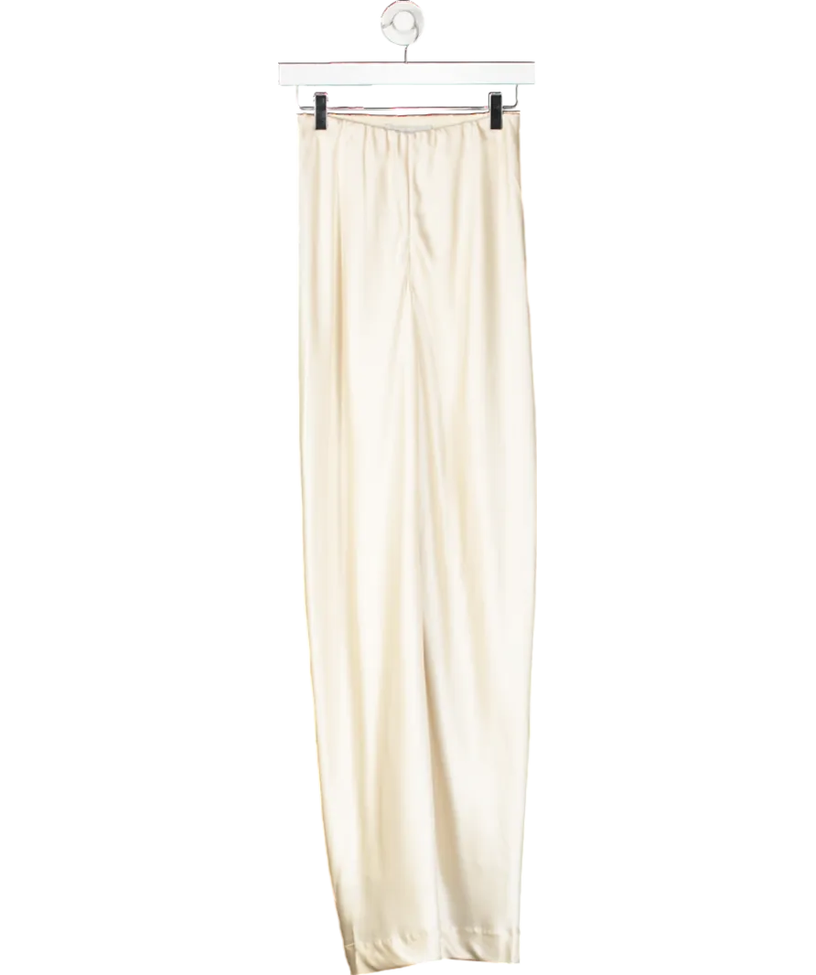Sinead Keary Cream The Sandra" - Satin Trousers UK 6