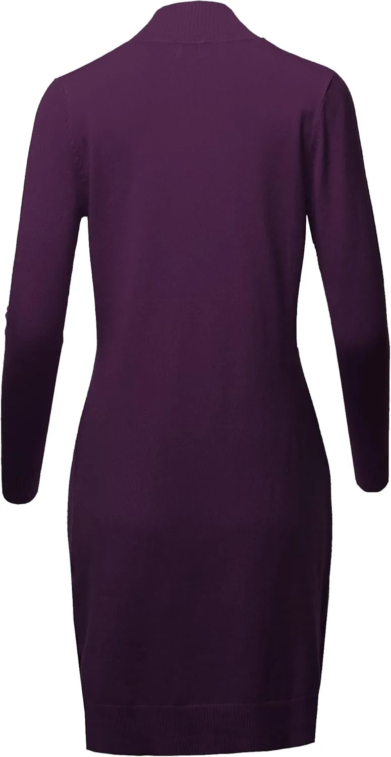STARJJ Womens Soft Stetchy Knit Longline Open Front Sweater Cardigan with Pockets (S-3X)