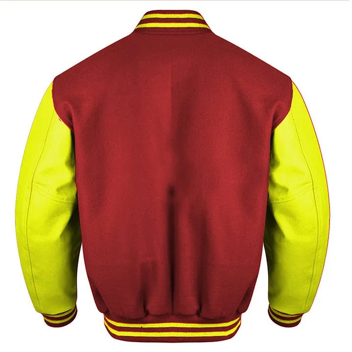 Varsity Jacket - Maroon Yellow